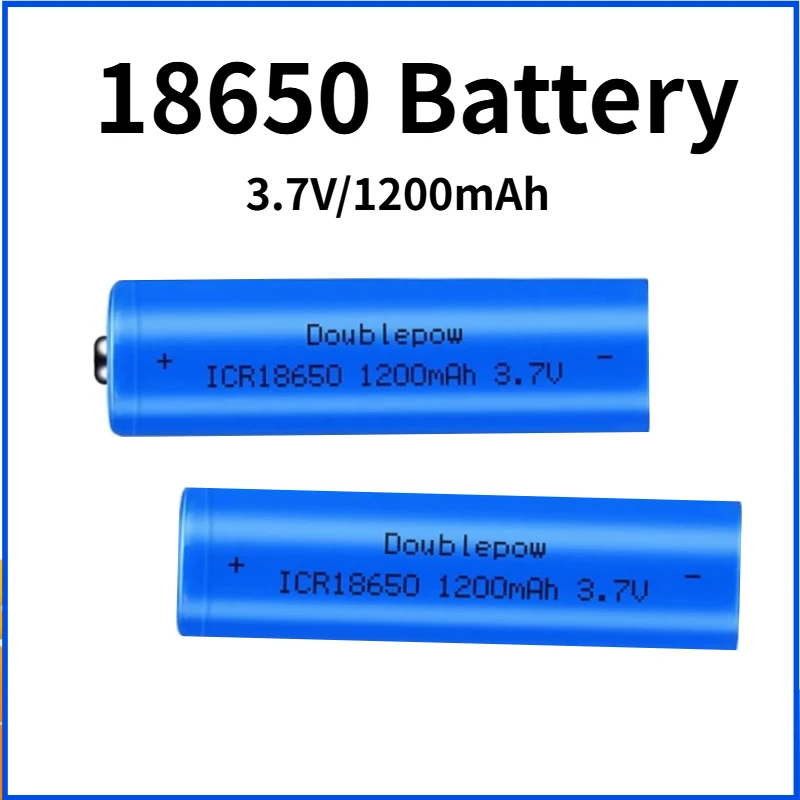 

18650 Батарея 1200 мАч 3,7 В Литиевая аккумуляторная батарея с зарядным устройством для фонарика, микрофона, вентилятора фары