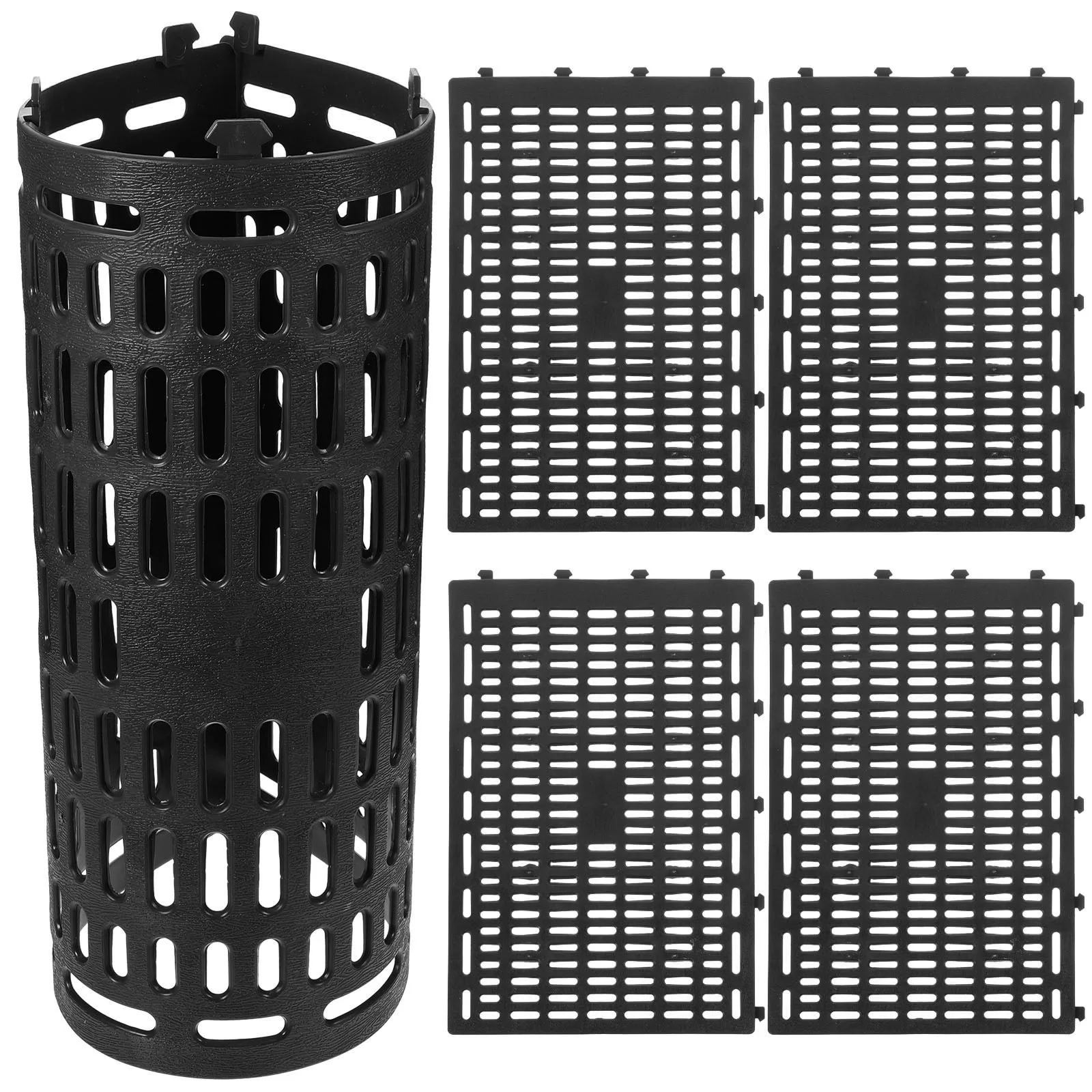 

5 Pcs Trunk Protective Cover Tree Guard Plant Bark Protector Black Pp Protection