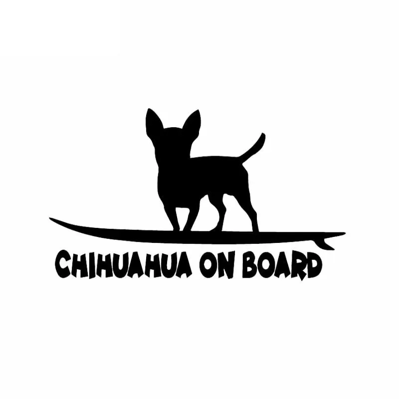 

Chihuahua Upper Dog Breed Interesting Decals Car Decoration Personality Pvc Car Window Waterproof Sticker Black/white, 16cm*9cm