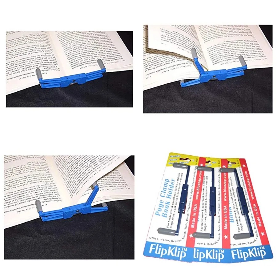 Portable Book Page Holder for Hands Free Reading in Bed, on The Go, on The Treadmill and Exercise Bike - Works on Hardcovers, P