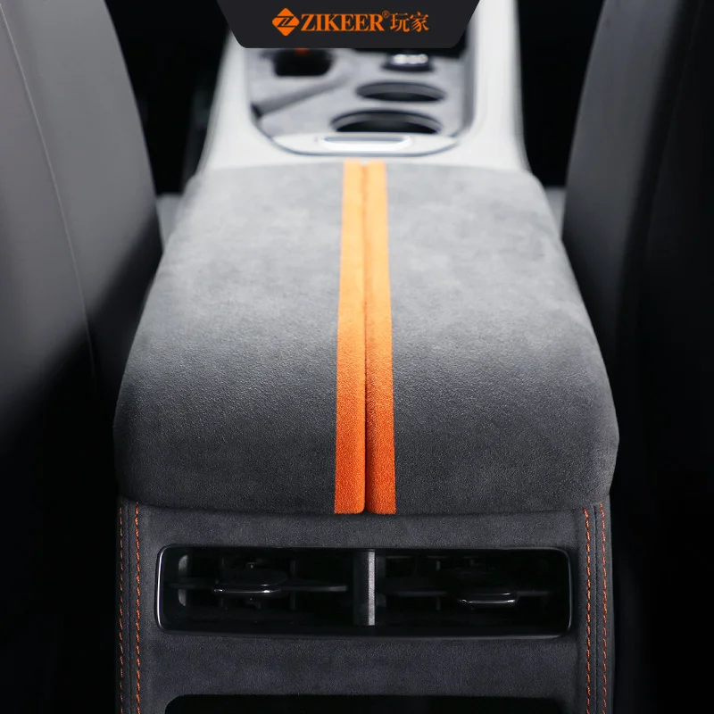 For 2021 2022 2023 2024 2025 ZEEKR 001 armrest box italy suede Protective board Personalized Car interior modification