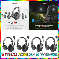 SYNCO Xtalk 2.4G Wireless Intercom System X1 X2 X5 MasterFree Noise reduction Intercom Headset for Filmmaking Live Broadcast New
