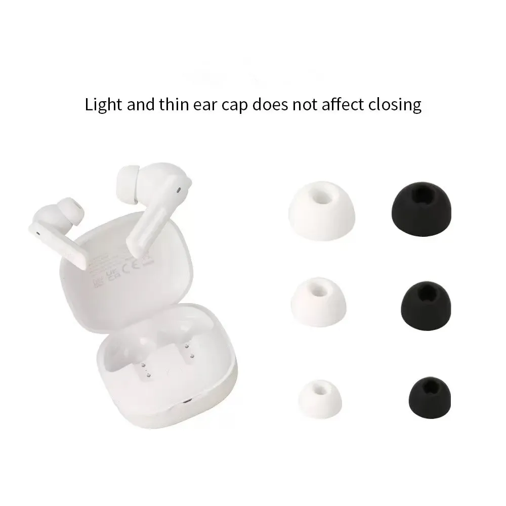 6PC Ear Tips for QCY HT05/Melobuds ANC/ArcBuds/HT03 Earphone Replacement Ear Buds Ear Cap Ear Plug Eartips for Earbuds