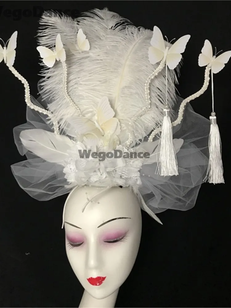 Acessórios para cabeça estilo chinês-branco