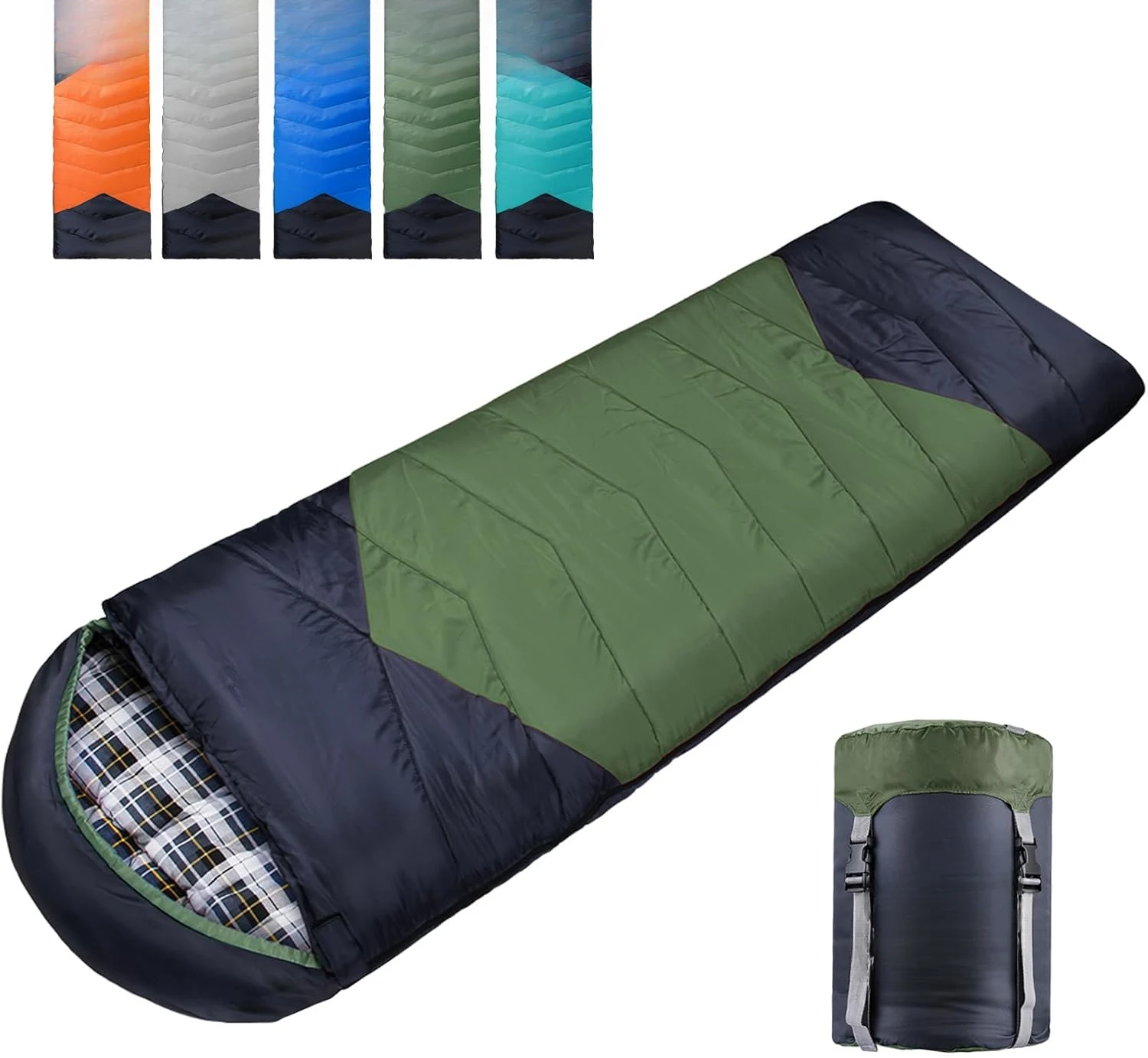 Flannel Sleeping Bag for Adults Mens Kids Sleeping Bag for Camping Backpacking Cold Warm Weather Sleeping Bag