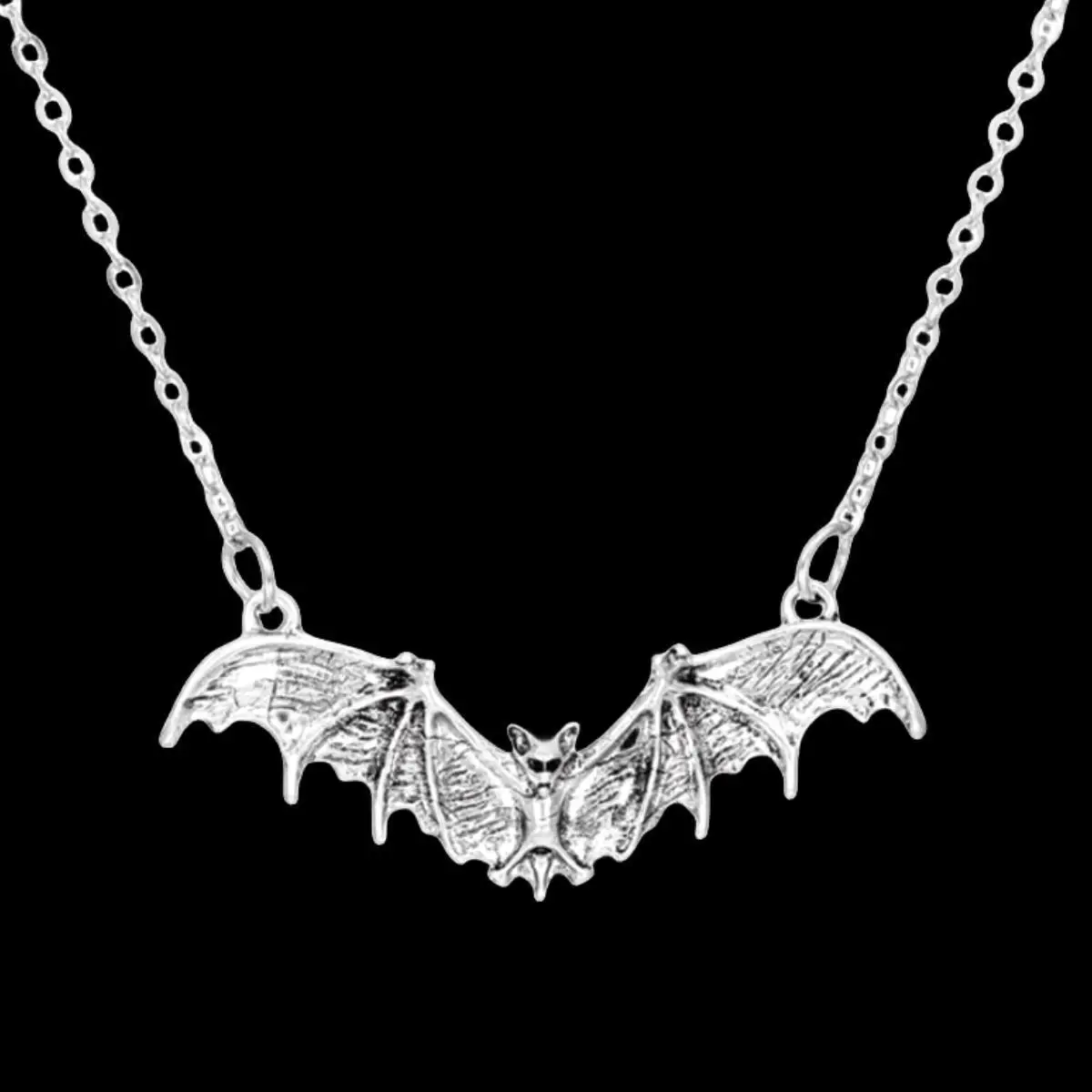 Color Bat Chain Necklace Halloween Gothic Punk Vampire Black Jewelry Horror Necklace Wholesale