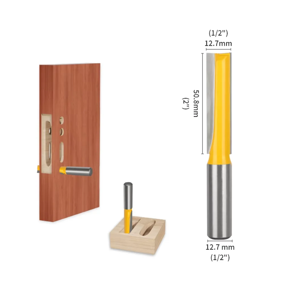 12mm shank 1/2" Shank Template Trim Router Bit - Bottom Cleaning Woodworking cutter Tenon Cutter for Woodwork view 5