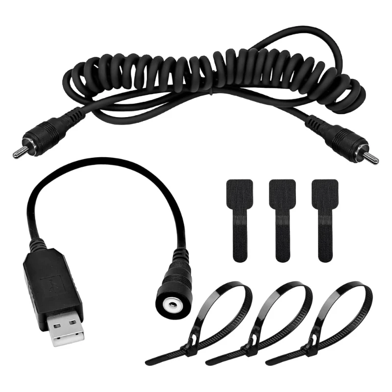 

A70F Strong Plastic Heated Helmets Connector with 12V Output Flexible Silicone Heating Cable Upgradesd for Snowmobile Riders