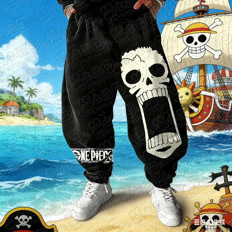 

2026 One Piece Men's Pants Sportswear Brook Spring Autumn Winter Anime Jogger Pants Casual Loose Fashion Trousers