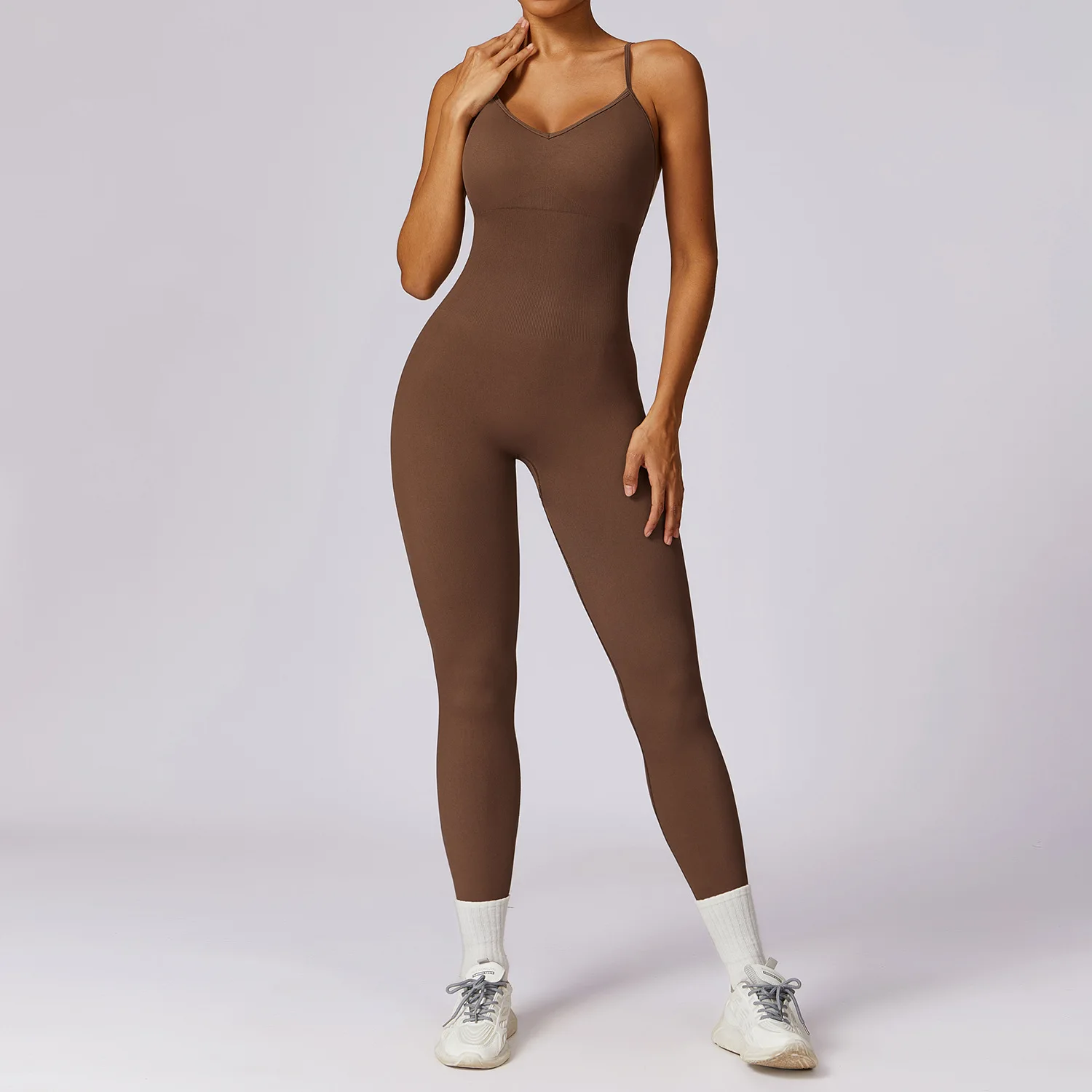 Women\'s Tracksuit Yoga Set Seamless Jumpsuits One Piece Fitness Workout Rompers Sportswear Gym Clothes Workout Bodysuits Women