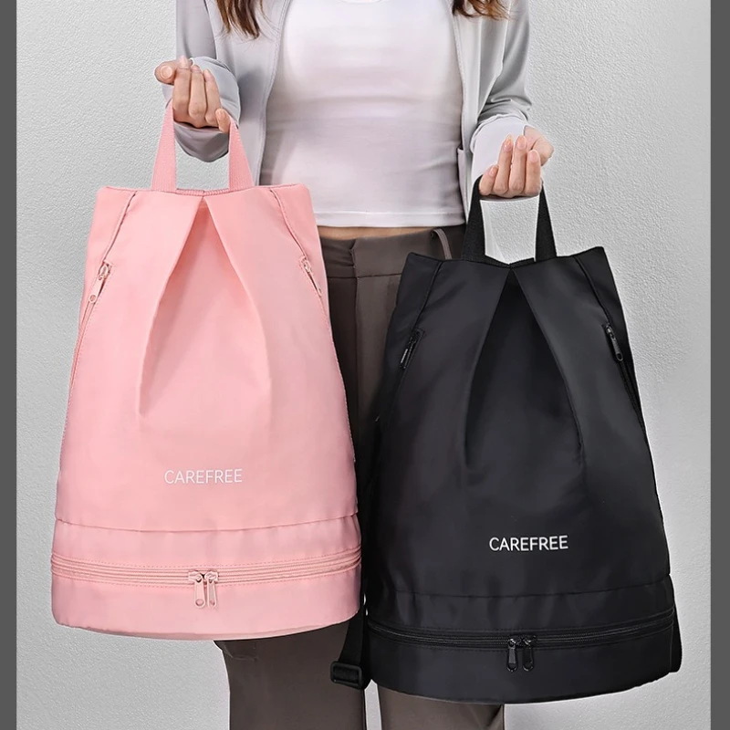 New Women's Swimming Bag Backpack with Shoe Compartment Dry Wet Separation Waterproof Beach Bag Men's Sports Storage Bag