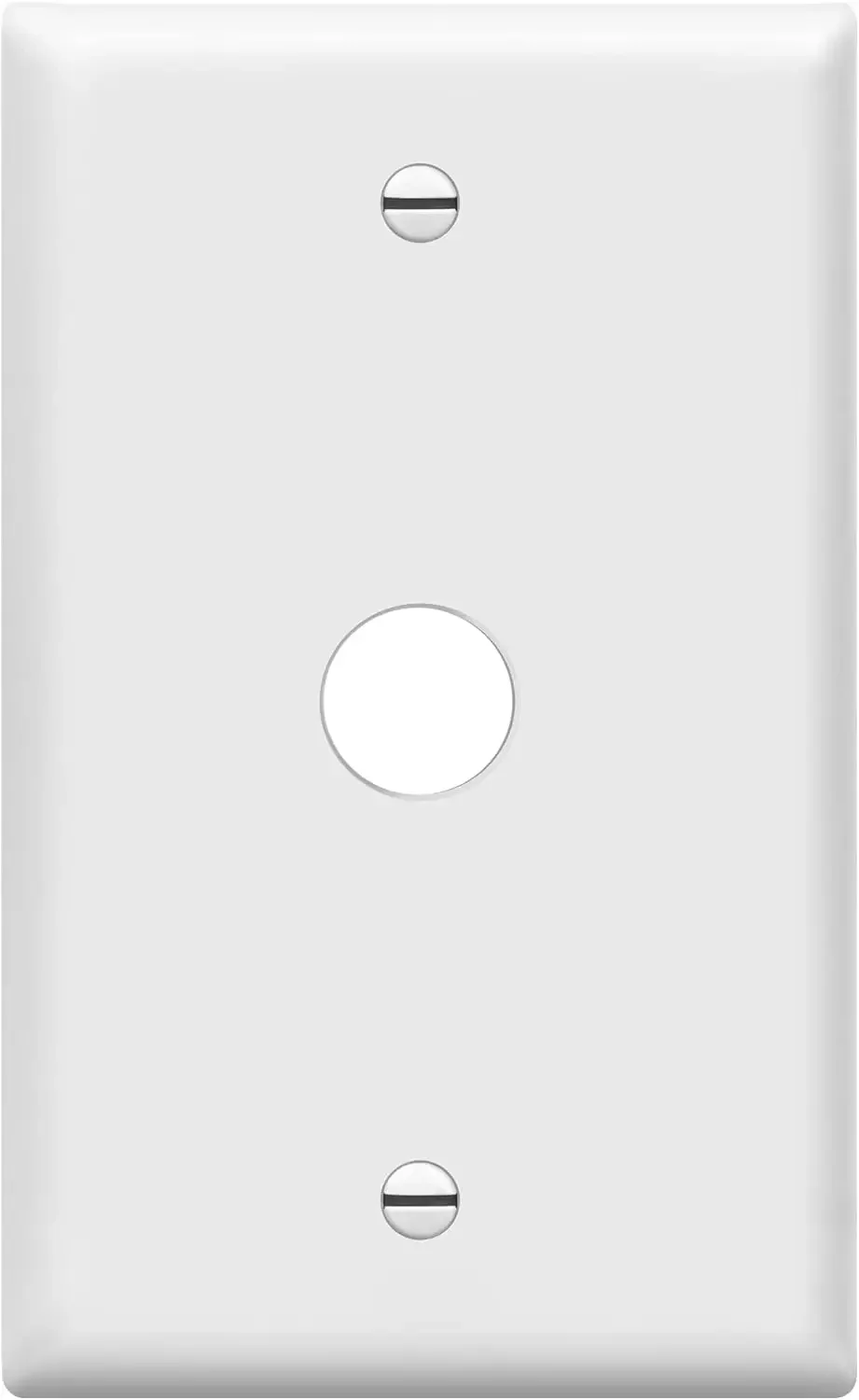 [XMSJ-Limited Stock, Buy Now!]0.625" Hole Phone/Cable Wall Plate, Standard Size 1-Gang 4.50" x 2.76", Polycarbonate Thermoplasti