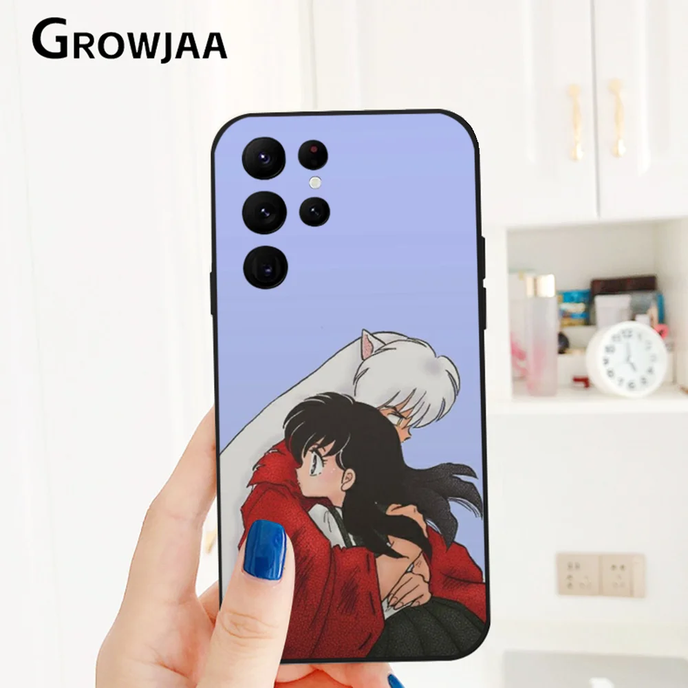 Japan Anime I-Inuyasha Phone Case for Samsung Galaxy S24 Ultra S22 S23 Ultra S21 S20 5G Protective Silicone TPU Anti Drop Funda