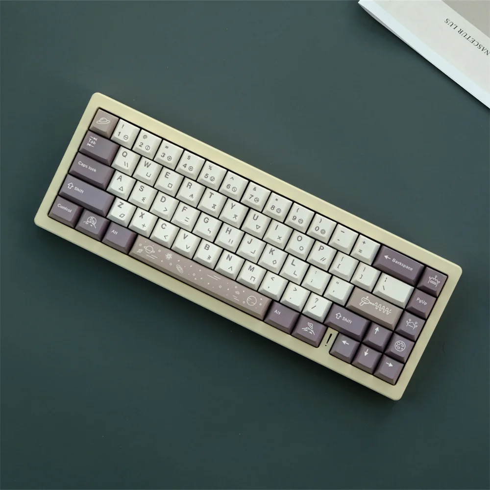 129 مفتاح Moonstar أغطية مفاتيح الكرز الشخصي صبغ التسامي البني الأزرق PBT Keycap للوحة المفاتيح الميكانيكية MX 61 68 75 87 96 980 108 #3