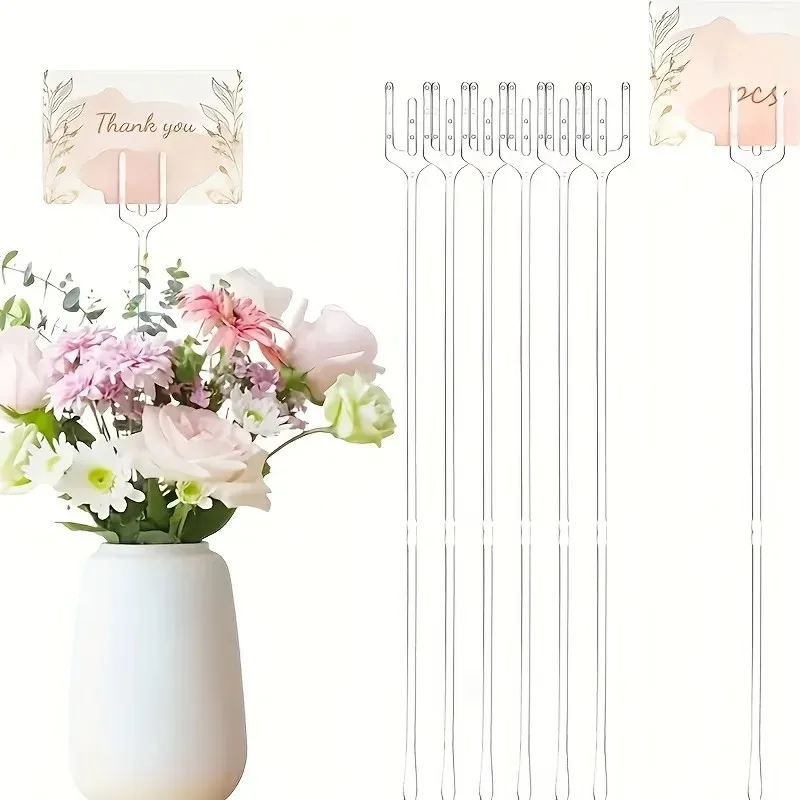 80pcs new design premium ppsu plastic flower card holders durable white bouquet sticks for weddings occasions perfect