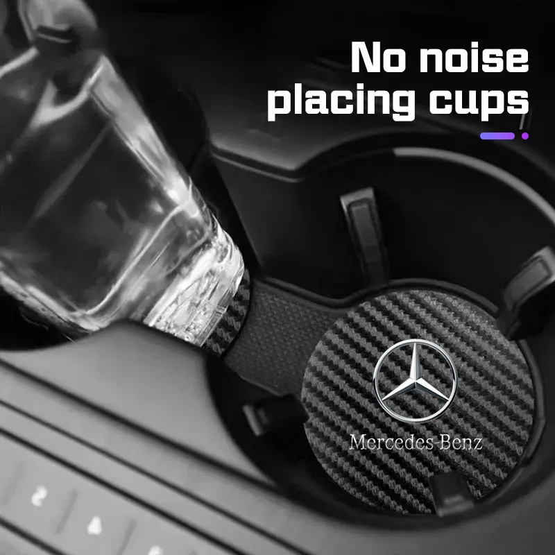 سيارة كوستر كأس الماء حصيرة لمرسيدس بنز S400L S450 مايباخ S480 A B GLC CLE CLA GLB GLS AMG W177 W205 W213 W222 وسادة عدم الانزلاق