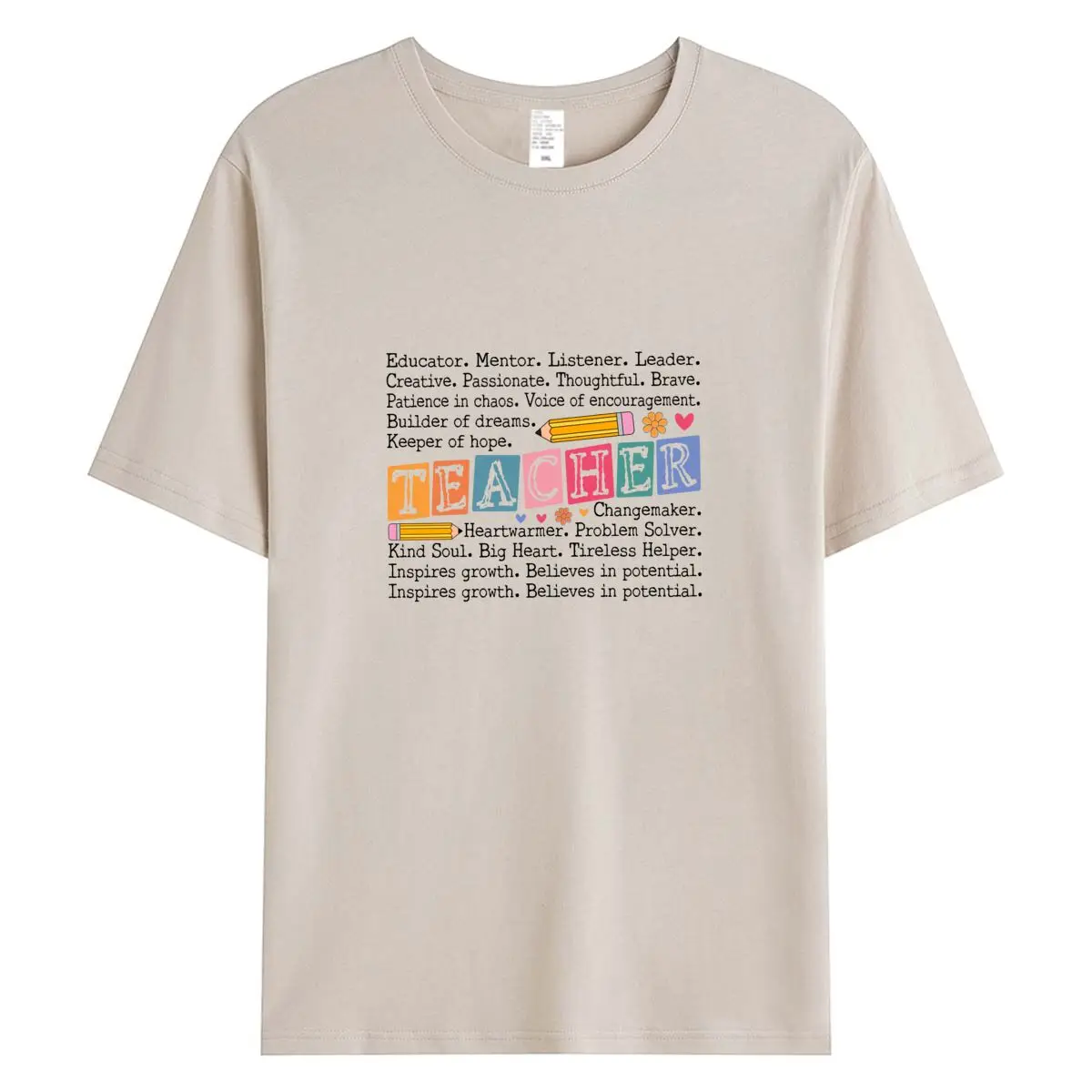 

Teacher Appreciation T Shirt Women Graphic Educator Mentor Print Cotton Tops Short Sleeve Summer Female Tee Teacher Gift Shirt