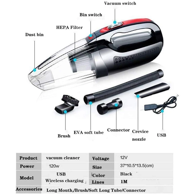 Handheld Vacuum Cleaner Cordless,Upgraded Powerful Handheld Vacuum Cleaning For Home With HEPA Filter, Car Wet Dry Lightweight D