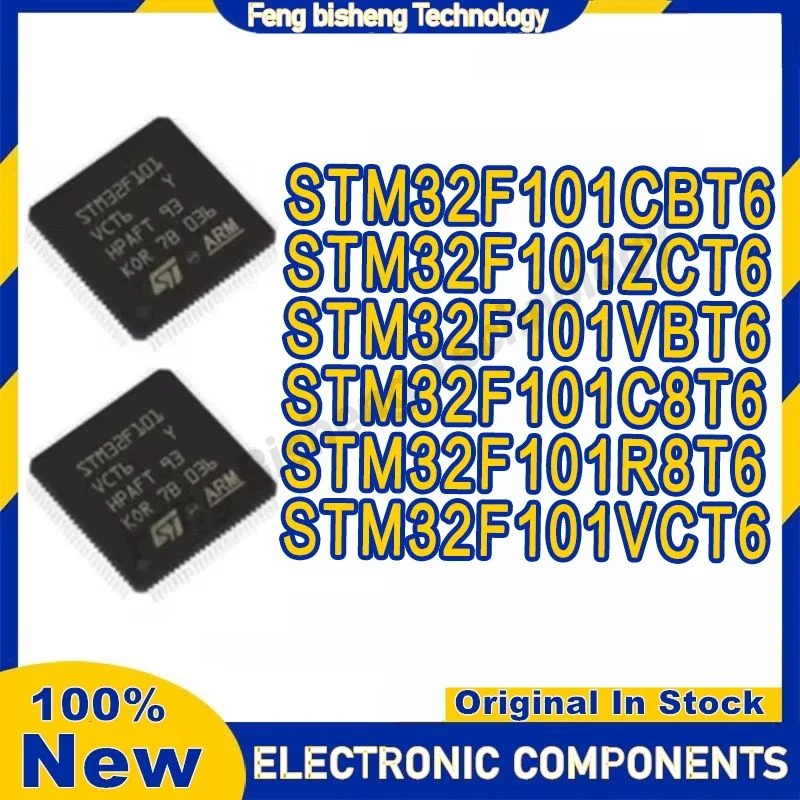 

STM32F101C8T6 STM32F101VBT6 STM32F101VCT6 STM32F101R8T6 STM32F101CBT6 STM32F101ZCT6 IC Chip in stock