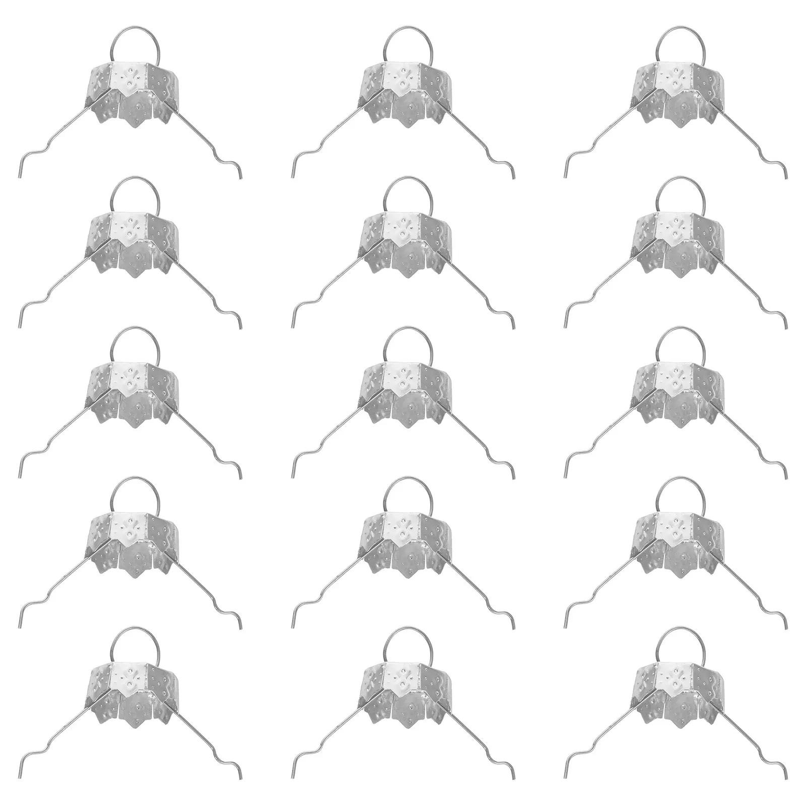 

100pcs Christmas Ornament Caps Plastic Round Xmas Ball Topper Caps Bauble Top Christmas Ball Ornament Cap Holiday Xmas Tree Deco