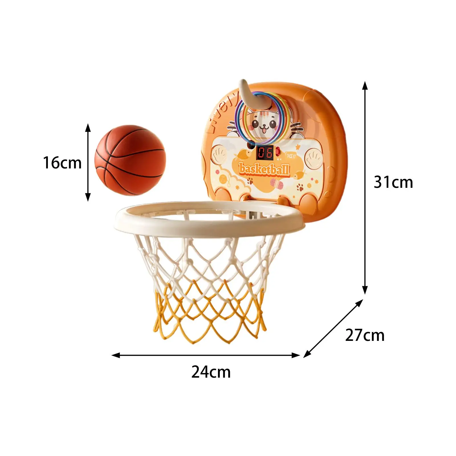 Montessori Mini Basketball Hoop Suction Cup Basketball Hoop Boys Girls Sport Toy for Holiday Gifts Kids Boys Girls Children