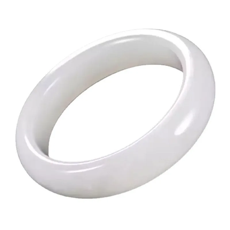 Natural Xinjiang Golden Silk Bracelet, Sheep Fat White Hotan Women's Jade Bangle