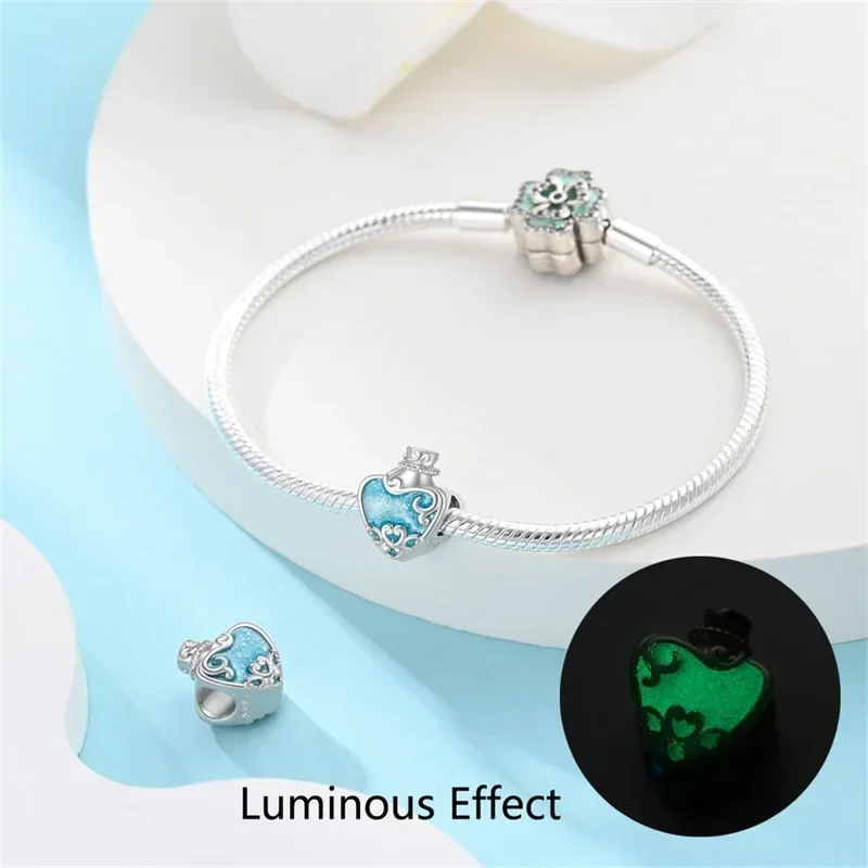 Moon Star Jellyfish Fish Deer Whale Silver Plated Bead Original Charm Fit Bracelets Bag Keychain Charms Diy Women Gift Accessory