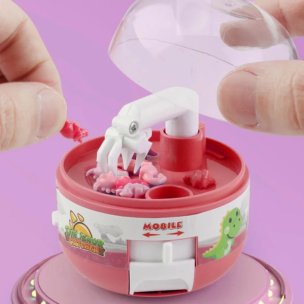 Mini Claw Machine 9 Tiny Stuff Prizes Dinosaur Gashapon Toy Capsule Grabbing And Grabbing Capsule Machine Interactive Toys