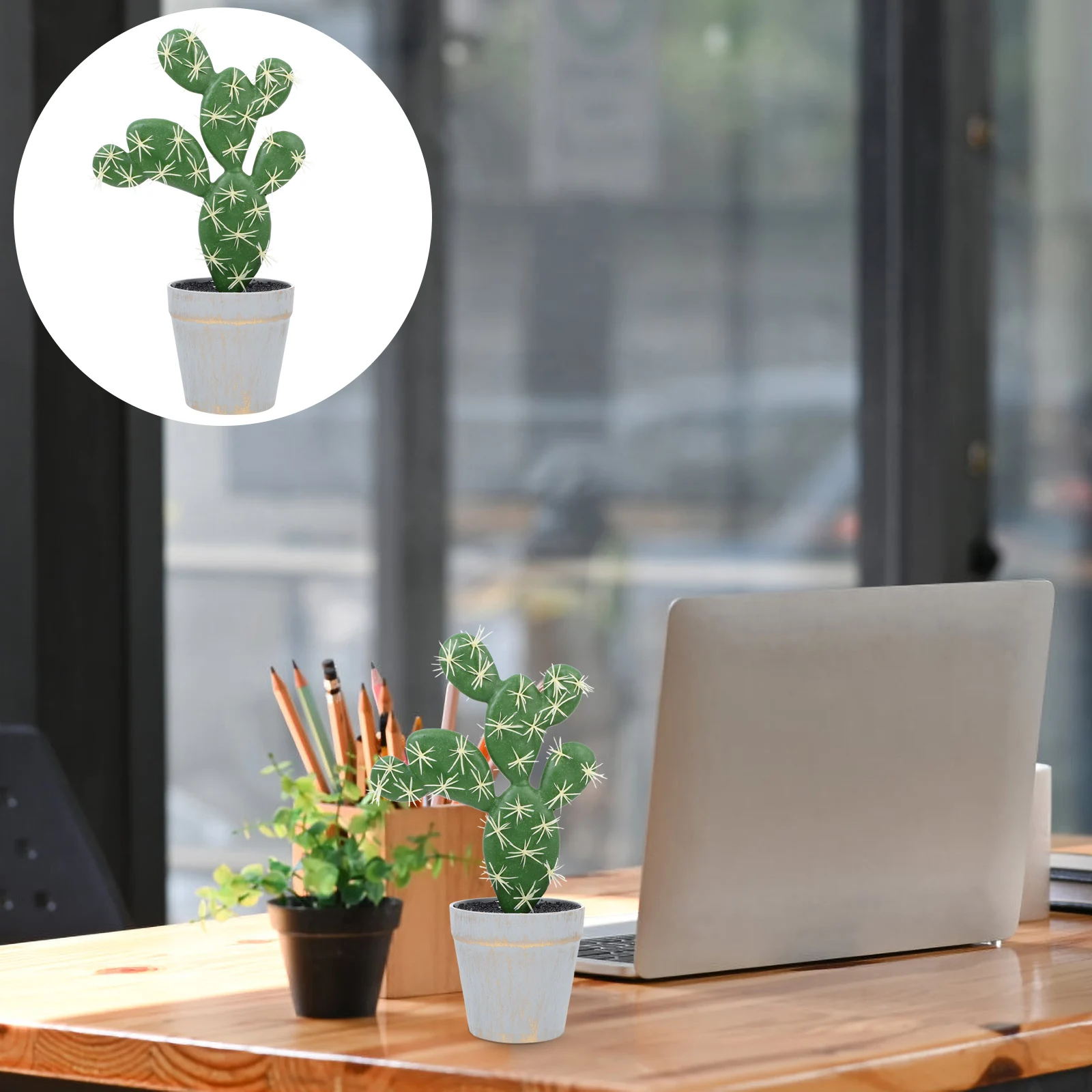 

Artificial Cactus Bonsai Fake Potted Plants Bright Color Lifelike Shape Home Hotel Club Restaurant Villa Decoration Stylish