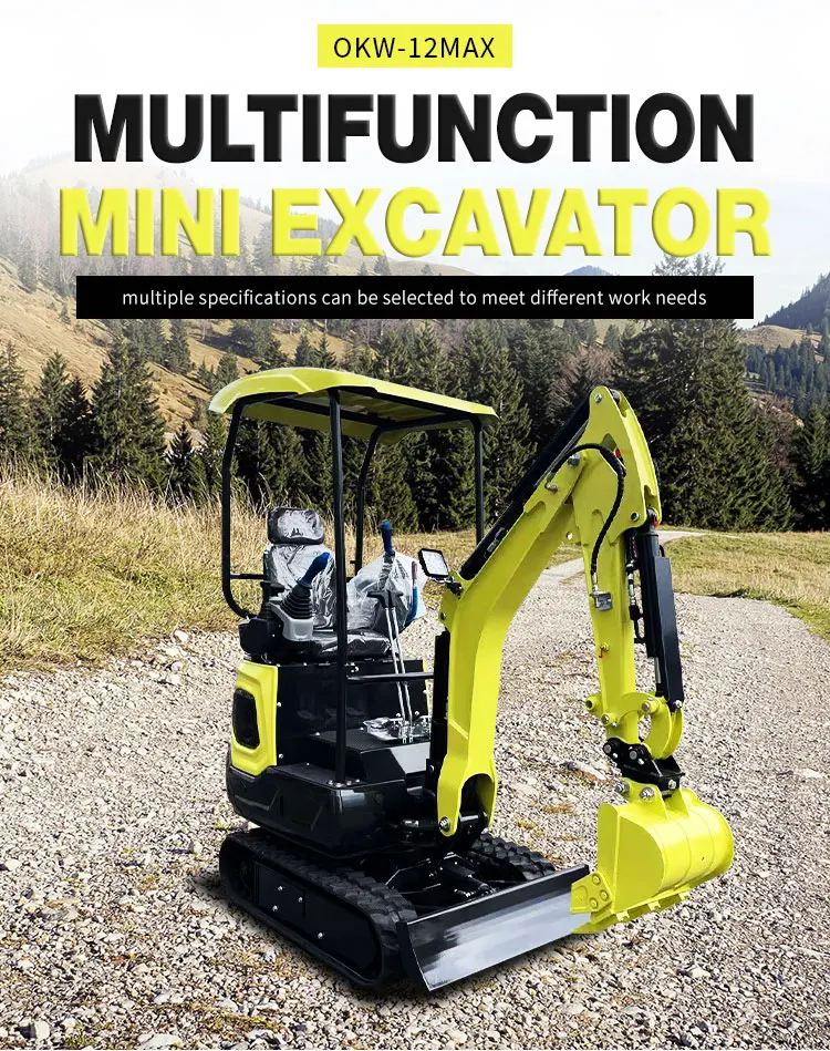 Euro 5 12max Mini-Raupenbagger CE-zertifiziert Multifunktionale kleine Baggermaschine – Detail 4