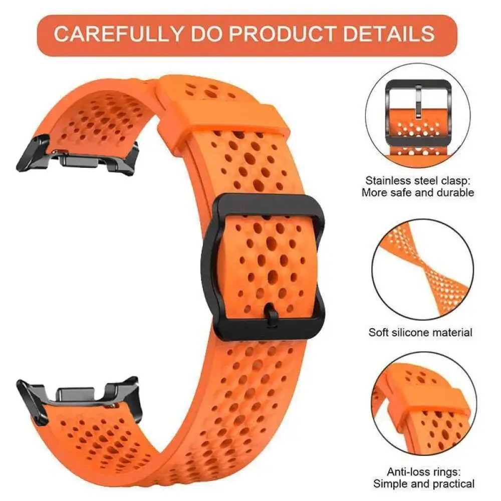 Sport Breathable Bracelet For Samsung Galaxy Watch 8/8Classic 40/44/46mm Strap For Galaxy Watch Ultra 47mm Silicone Watch Strap