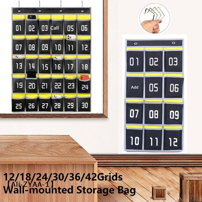 Home Office Phone Number - 【A】Wall Mounted Numbered Storage Hanging Bag