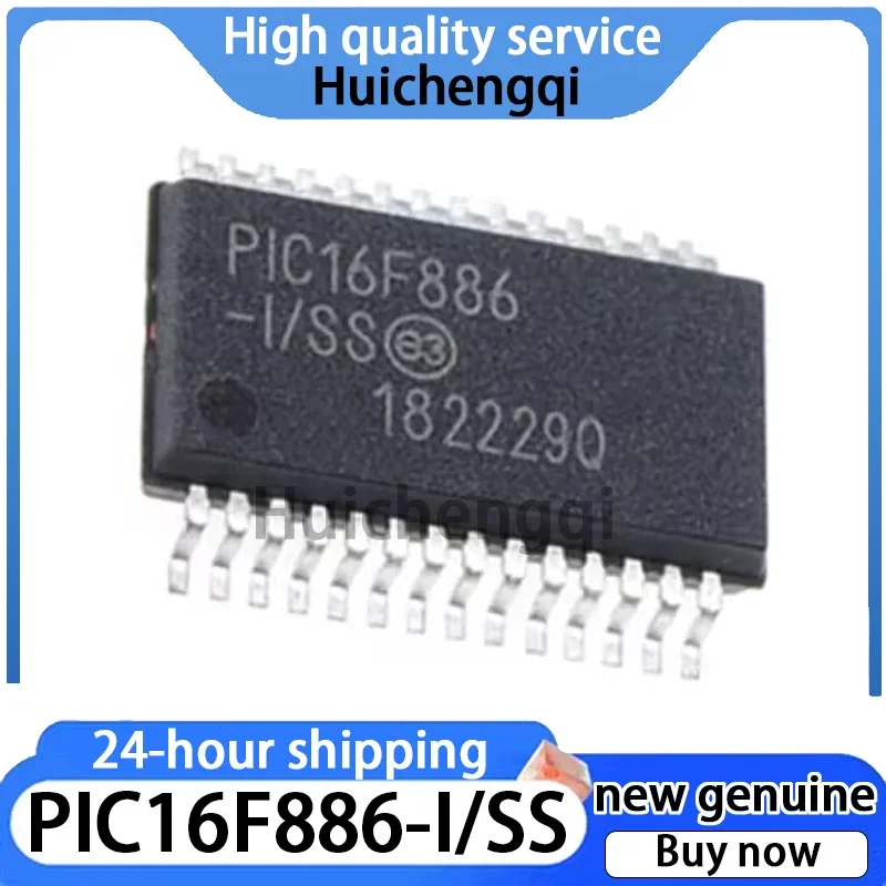 1PCS PIC16F886-I/SS PIC16F886 SMT SSOP-28 Original NEW 8-bit Microcontroller MCU Chip