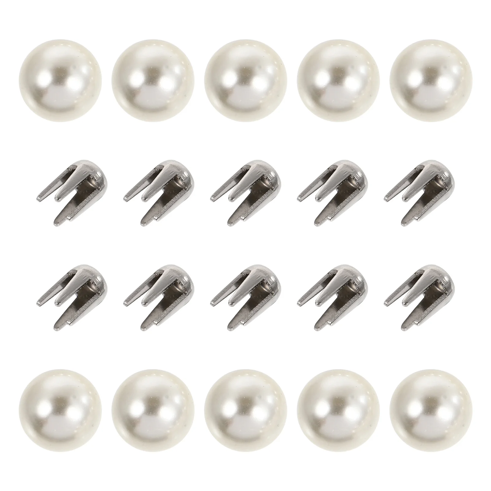 

150 set Claw Nail Rivets Mini Diy Clothing Accessories Fashion Button Pearl Design Easy Install Decorative Studs Round Rivet