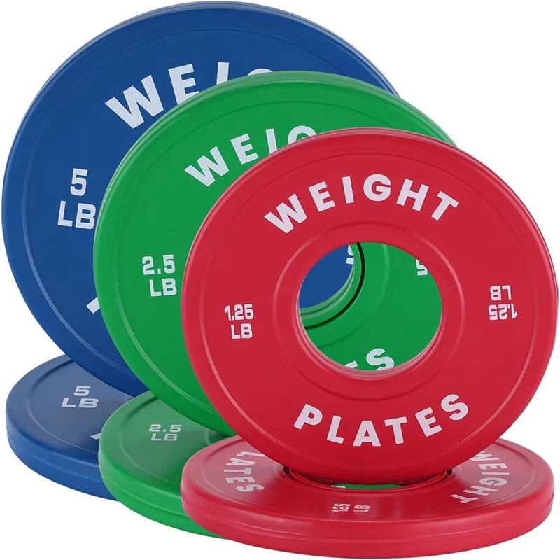 Rubber Bumper Weights Plates Set,2 In Barbell Plates 1.25 LB 2.5LB 5LB Barbell Weights for Strength Training Weightlifting