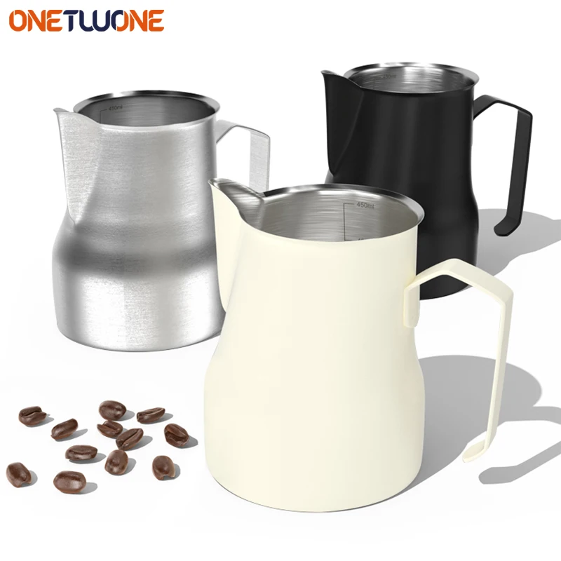 350/500ml Stainless Steel Milk Frothing Pitcher Coffee Barista Frother Pitcher Espresso Steaming Frother Latte Cup Milk Jug