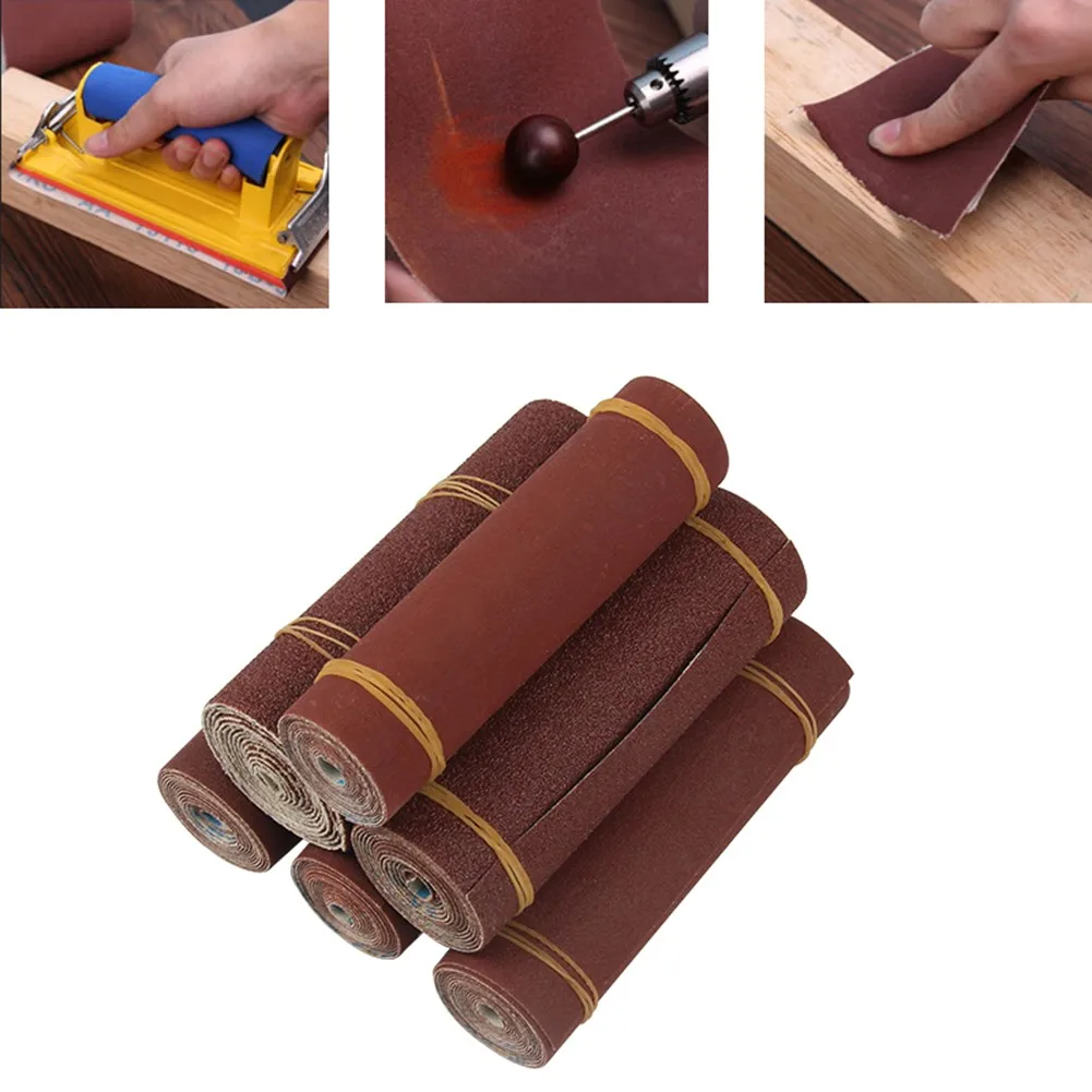 

1Roll Assorted Grit Sandpaper 80-600 Grit Spindle Sanding Sleeves Oscillating Sander Metal Woodworking Polishing Abrasive Tools