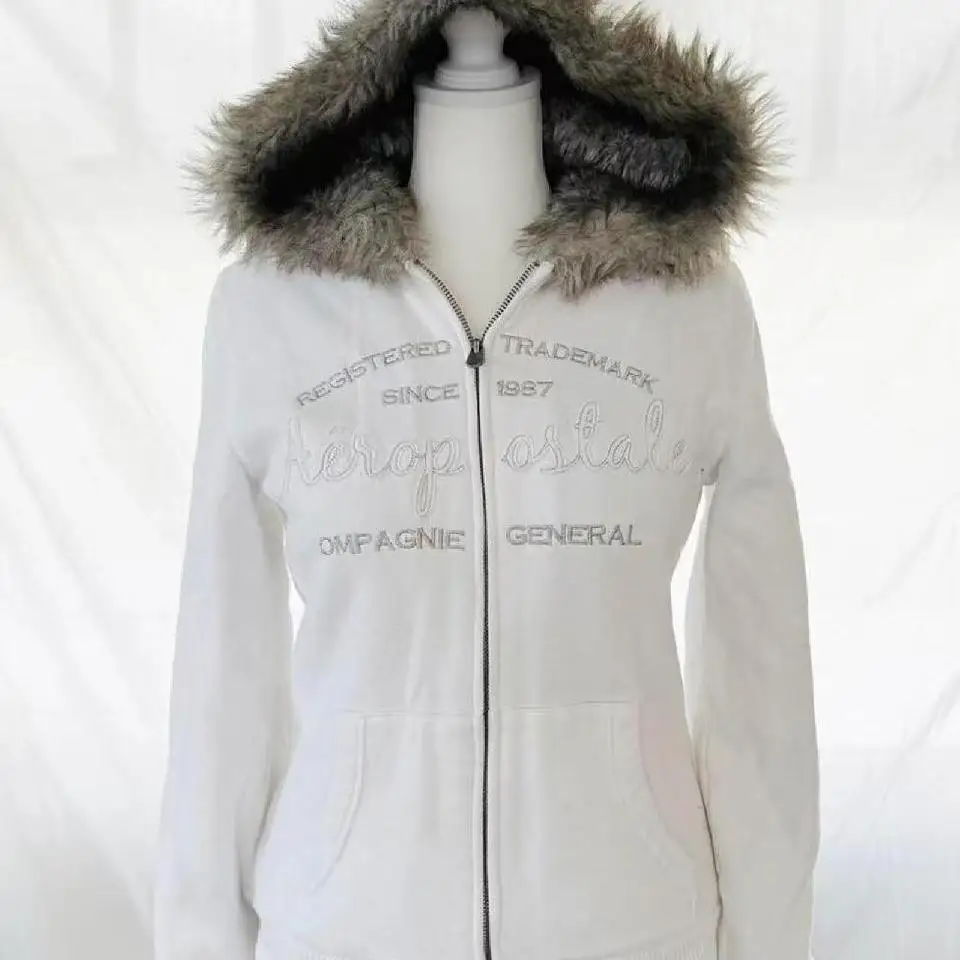 

Subculture Faux Fur Coats Women Graphic Jacket Hooded Fleece Hoodie Edgy American Retro Street Style and Y2K Fashion Top