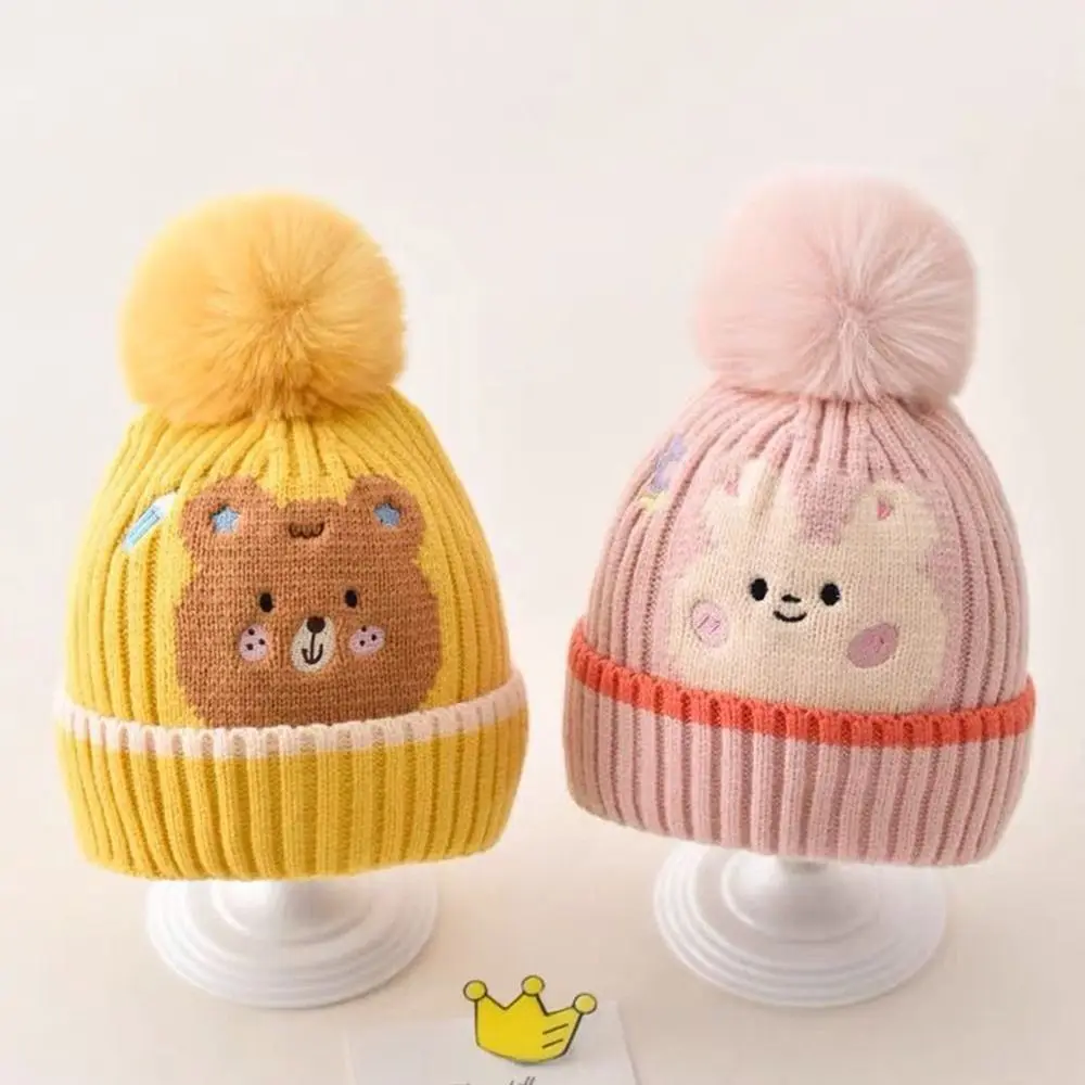 Winter Warm Wool ​​Baby Warm Hat Soft Cute Dinosaur Children Beanies Woolen Knitted Hats Infant