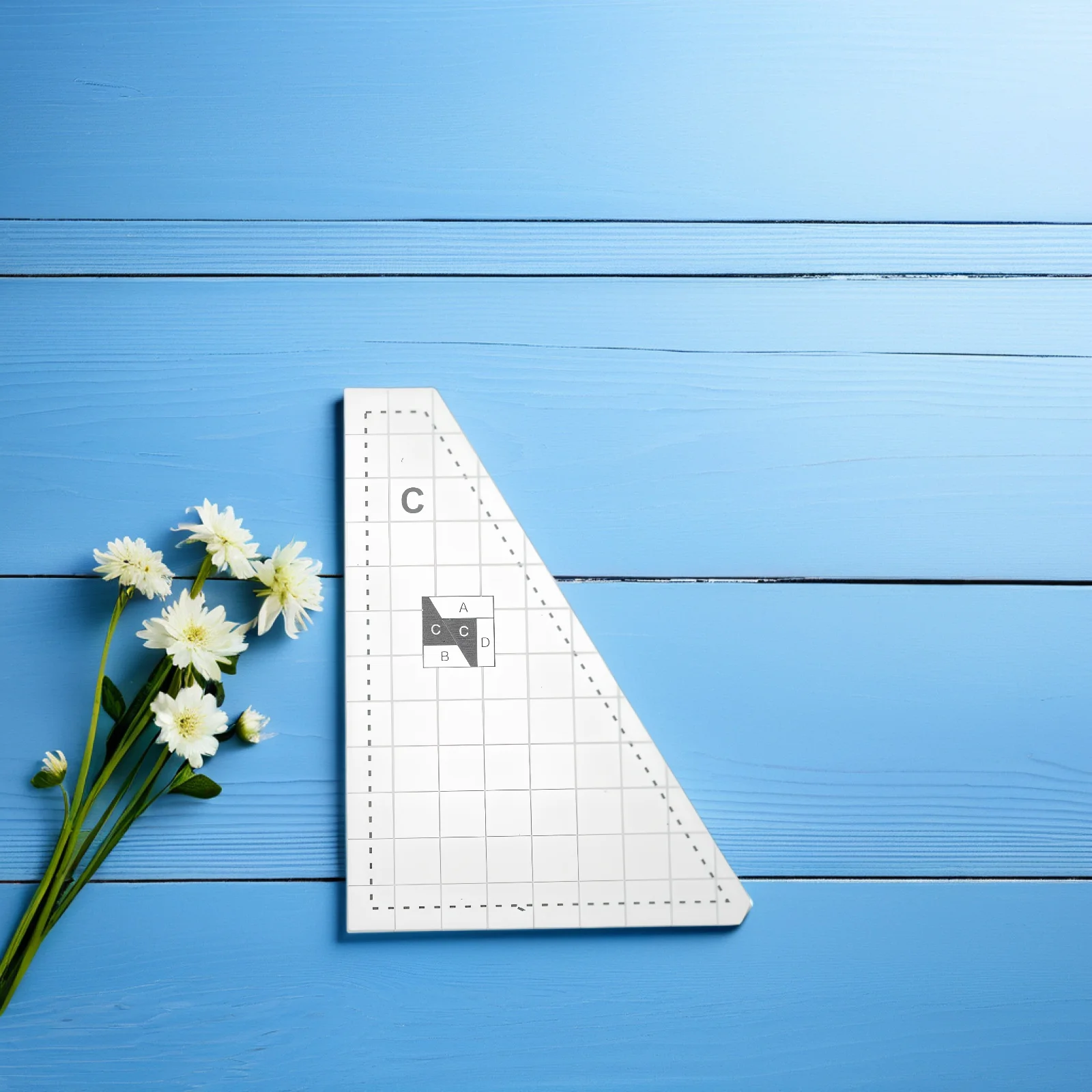 

1 Set Of Sewing Template Kit Transparent Quilting Ruler For Diy Patchwork Projects Durable Acrylic Fabric Craft Tool Measuring