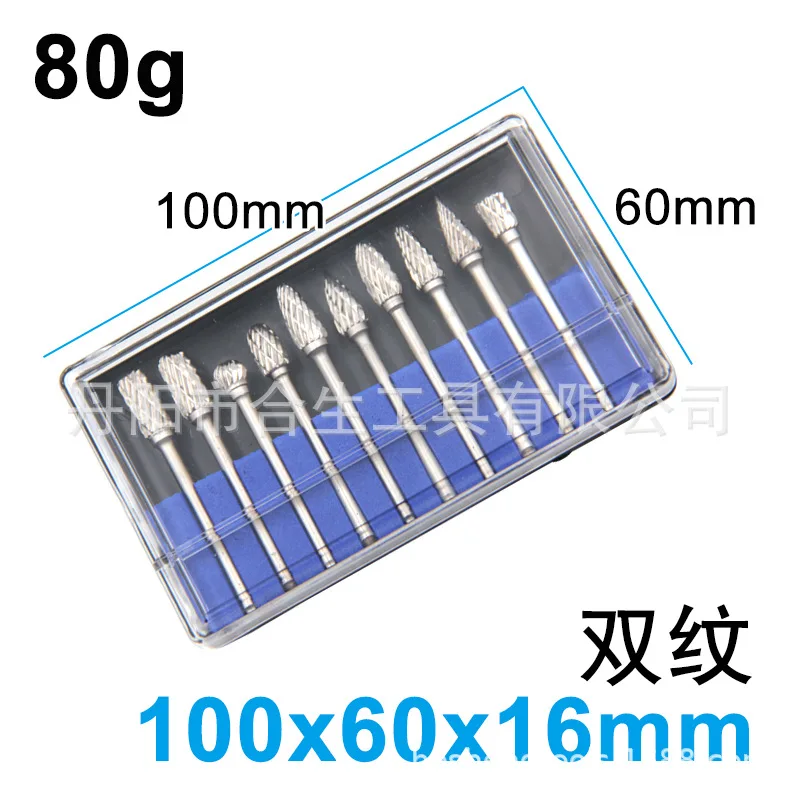 10pcs alloy 3*6 Single/Double Cut Tungsten Solid Carbide Rotary Burrs Set electric grinding mold woodworking polishing file