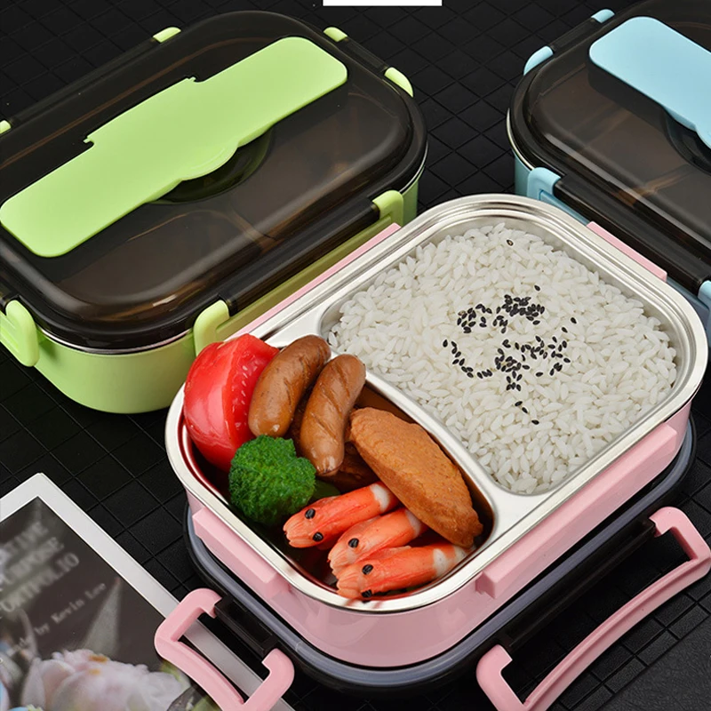 Lunch box 304 stainless steel split Bento Box thickened thermal insulation heating fast food box lunch box bento lunch box