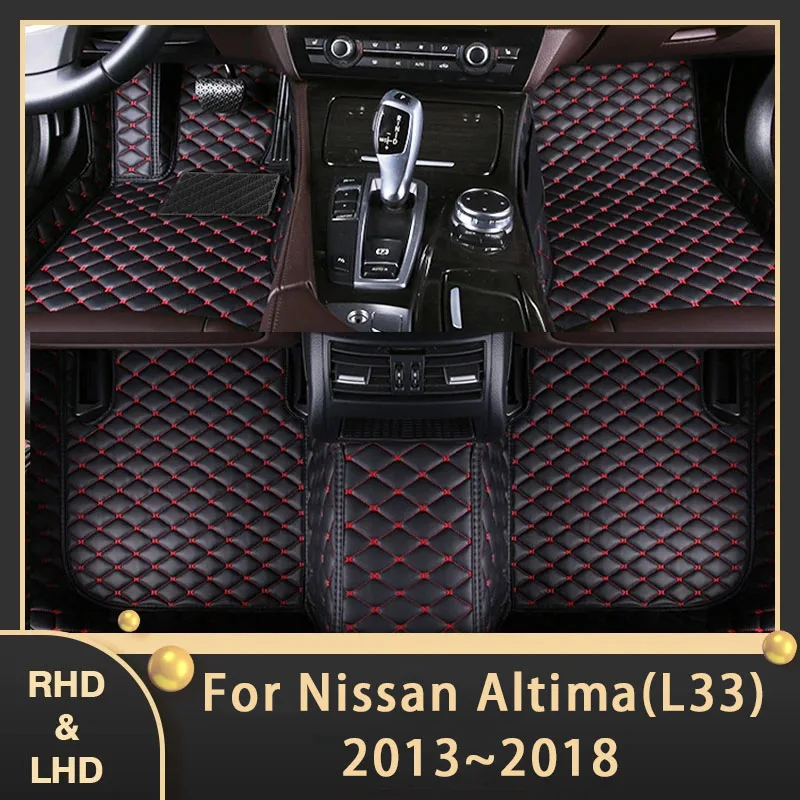 

Car Floor Mats For Nissan Altima L33 S SR SV SL 2013~2018 Custom Auto Foot Pads Leather Carpet Interior Accessories 2016 2017