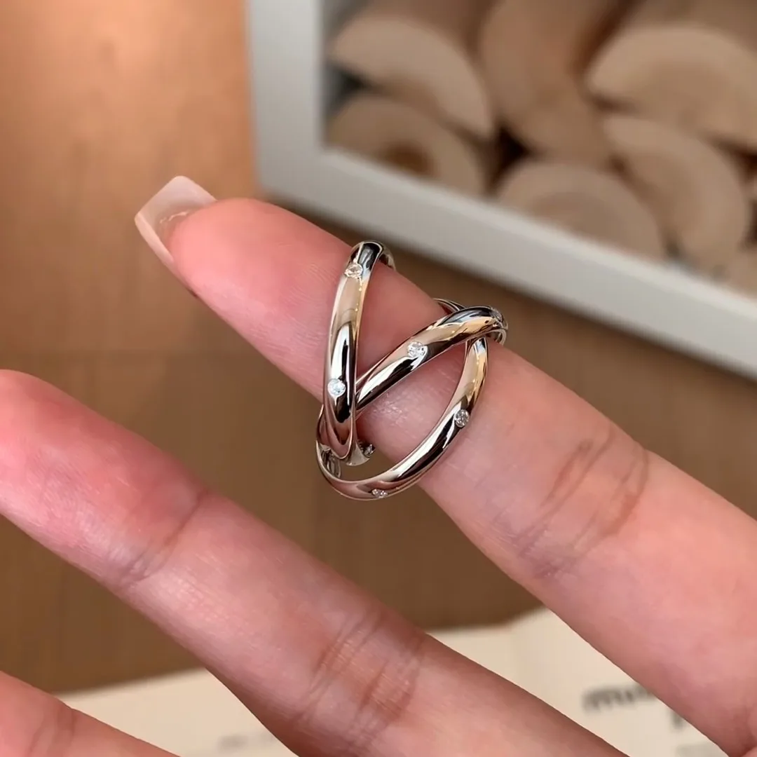 

Многослойное витое металлическое кольцо, минималистичное Y2K, изящное массивное ювелирное изделие для женщин