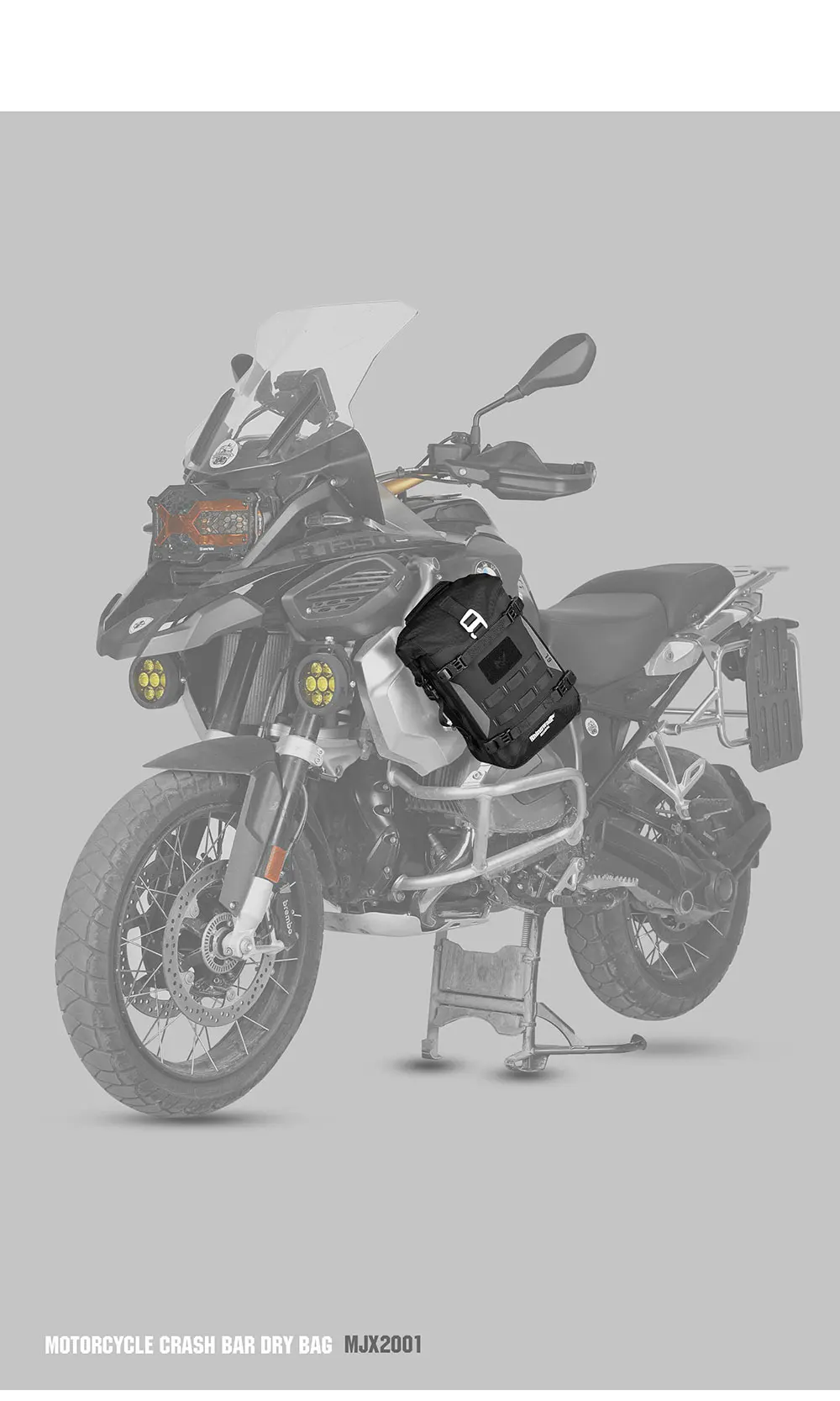 Rhinowalk Motorrad-Stoßstangentasche, wasserdichter Rahmen, Sturzbügel-Pack, Outdoor-Fahrrad-Werkzeug-Platzierungstasche mit innerer Stützplatine – Detail 14