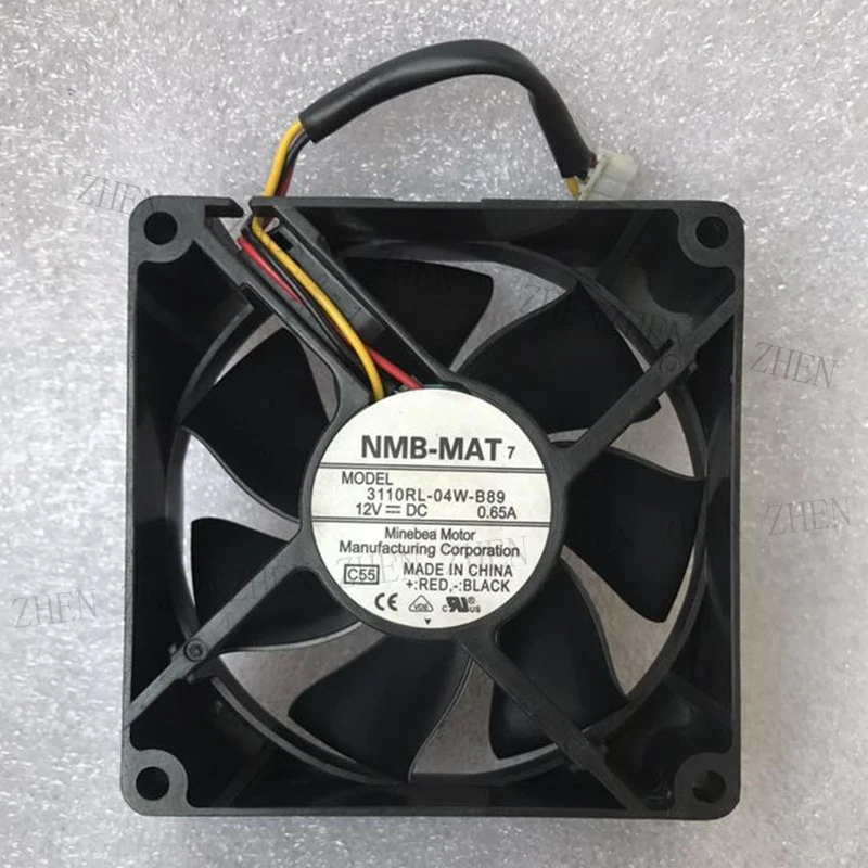 S New for NMB 3110RL-04W-B89 8CM 12V 0.65A 3pin cooling fan#QW