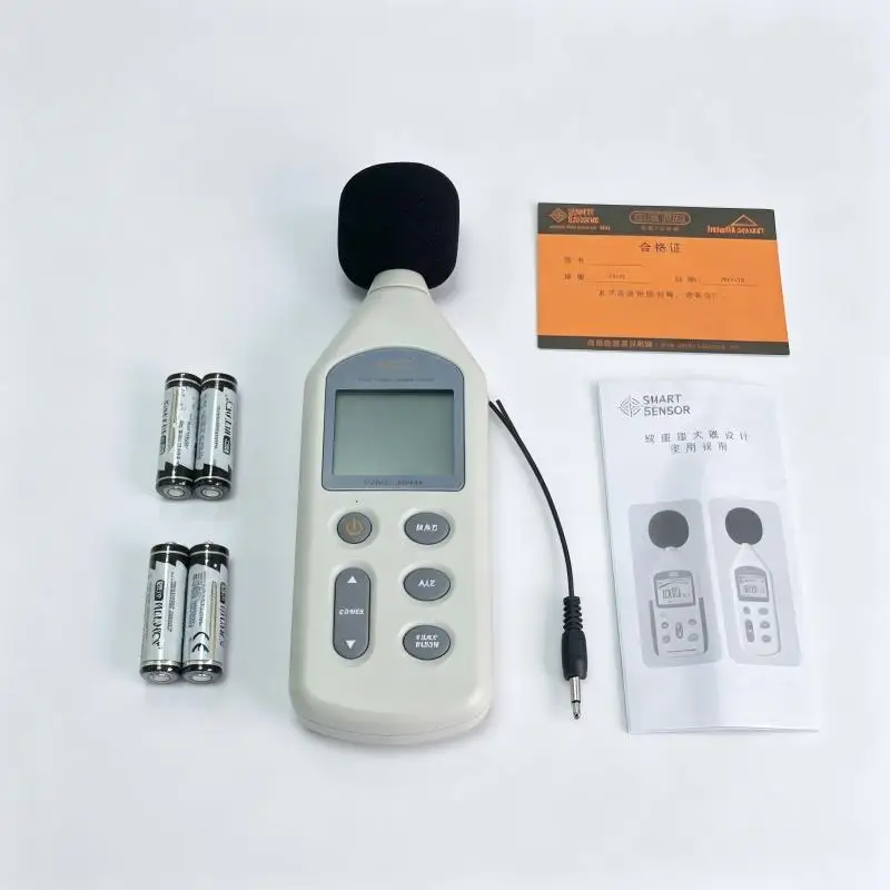 Professional plastic sound pressure decibel audio sound level meter with data logger and noise tester