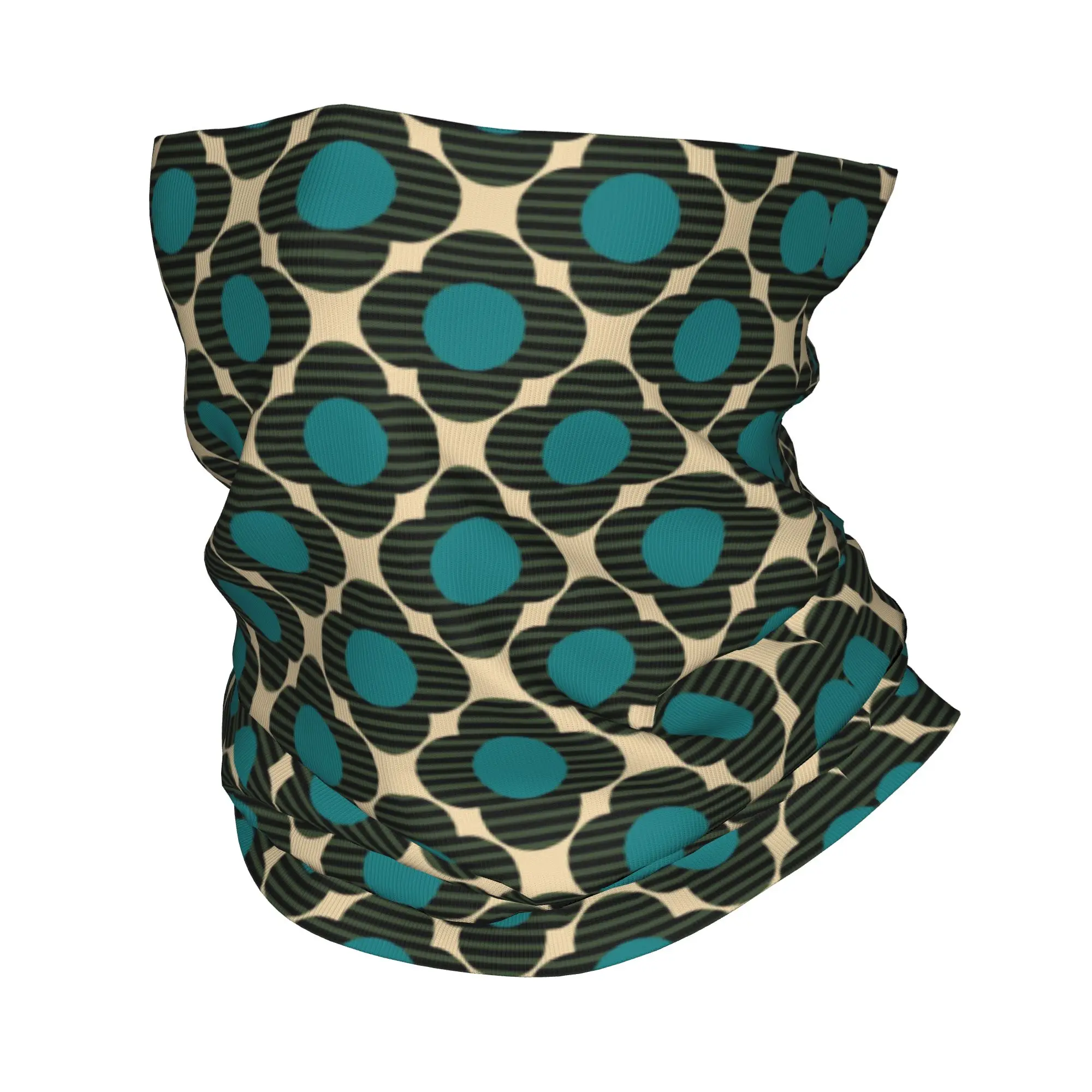 Orla Kiely Flower Stem Neck Gaiter Women Men UV Face Shield Winter Scandinavian Flowers Bandana Scarf for Ski