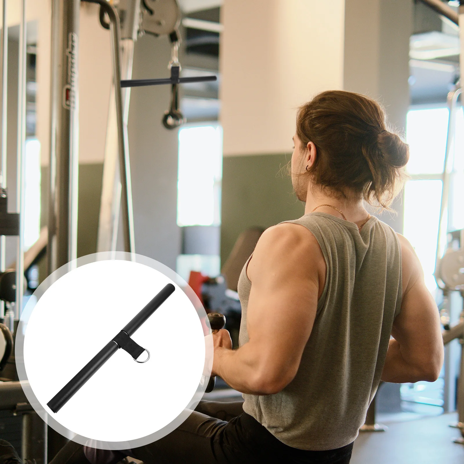 

1Pcs Beginner Friendly Pull Back Bar Fitness High Pull Bar for Arm Shoulder Back Integrated Fitness Tool Muscle Trainer