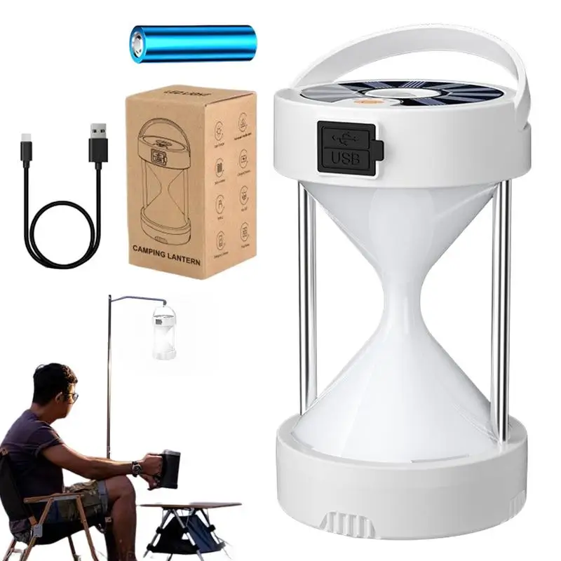 

Solar Lights Outdoor Hourglass Shape Solar-Powered Lamp High Brightness Battery Levels Display Outdoor Gear For Power Outage
